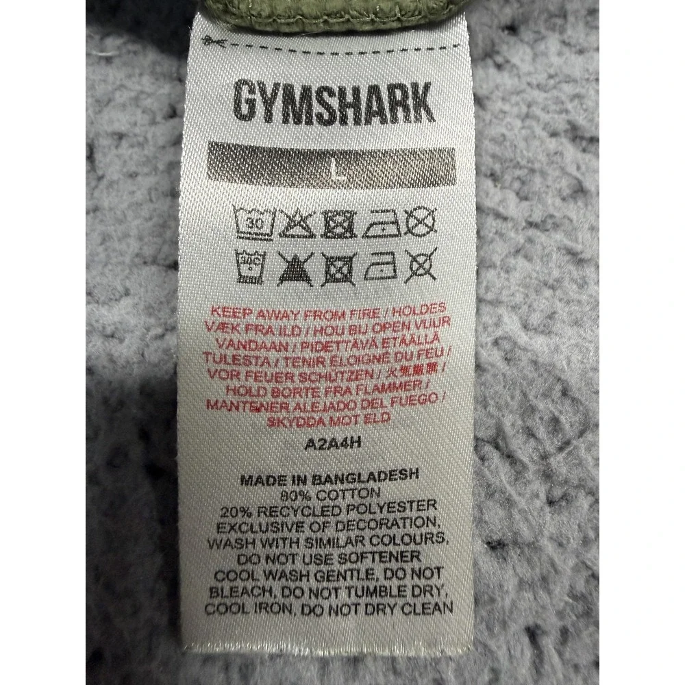 Gymshark Pants Mens Large Green Fleece Joggers Sweatpants Logo Athletic A2A4H